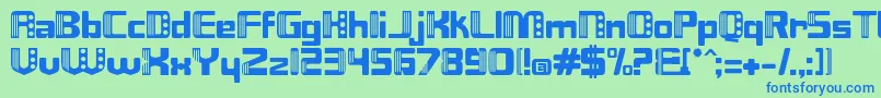 Nix Font – Blue Fonts on Green Background