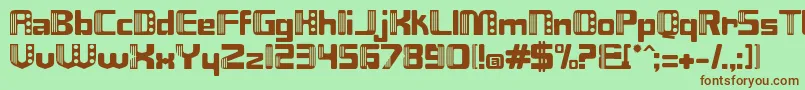 Nix Font – Brown Fonts on Green Background