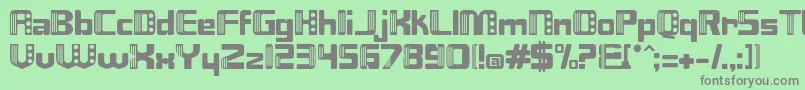 Nix Font – Gray Fonts on Green Background