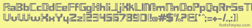 Nix Font – Gray Fonts on Yellow Background