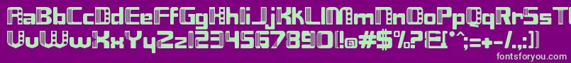 Nix Font – Green Fonts on Purple Background