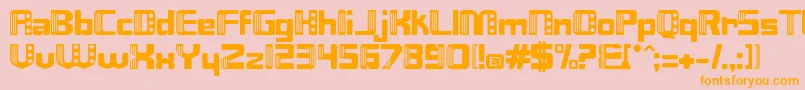 Nix Font – Orange Fonts on Pink Background