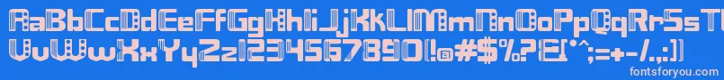 Nix Font – Pink Fonts on Blue Background