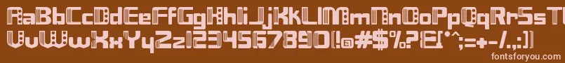 Nix Font – Pink Fonts on Brown Background