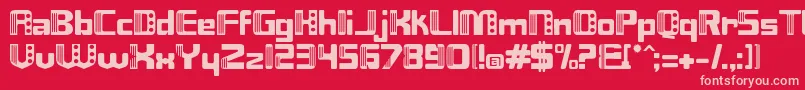 Nix Font – Pink Fonts on Red Background