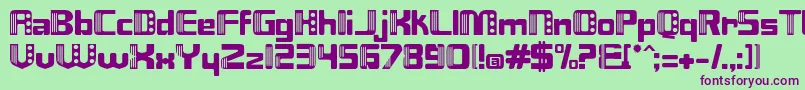 Nix Font – Purple Fonts on Green Background