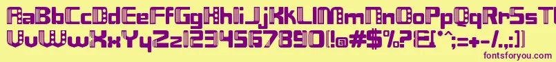 Nix Font – Purple Fonts on Yellow Background