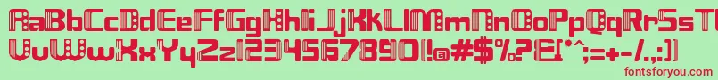 Nix Font – Red Fonts on Green Background