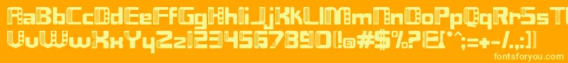 Nix Font – Yellow Fonts on Orange Background