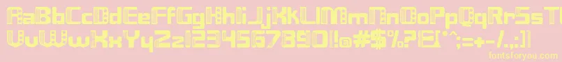 Nix Font – Yellow Fonts on Pink Background