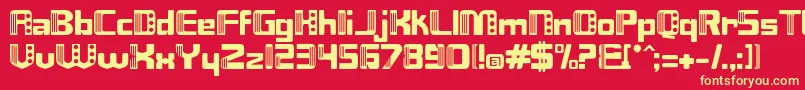 Nix Font – Yellow Fonts on Red Background