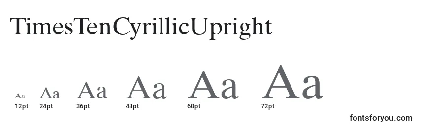 TimesTenCyrillicUpright Font Sizes