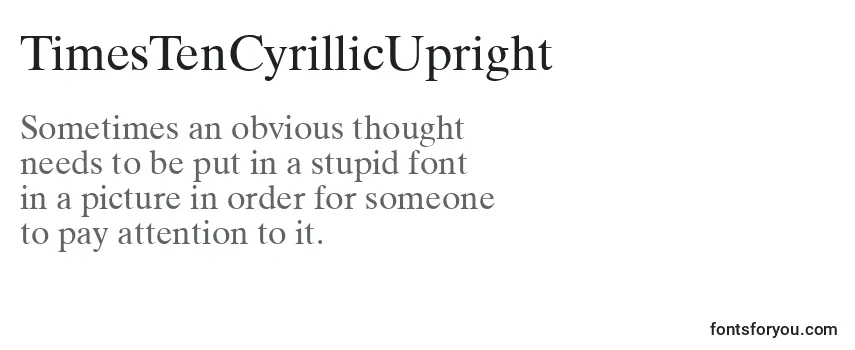Review of the TimesTenCyrillicUpright Font