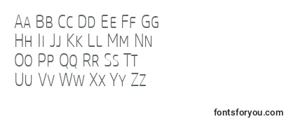 Review of the CoreSansMSc27CnExtralight Font