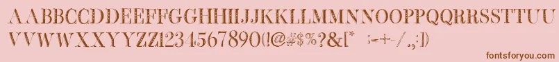 BbPetieBoyHeavy Font – Brown Fonts on Pink Background