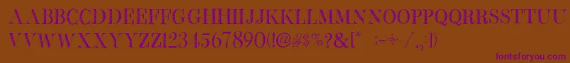 BbPetieBoyHeavy Font – Purple Fonts on Brown Background