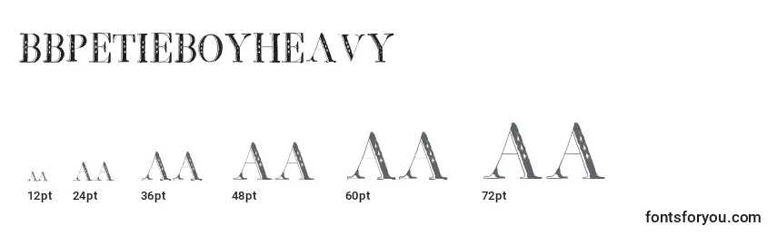 Размеры шрифта BbPetieBoyHeavy