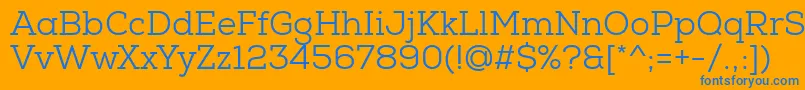 NexaSlabBook Font – Blue Fonts on Orange Background