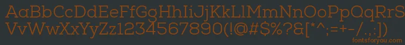 Шрифт NexaSlabBook – коричневые шрифты на чёрном фоне