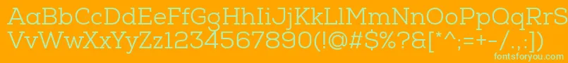 NexaSlabBook Font – Green Fonts on Orange Background