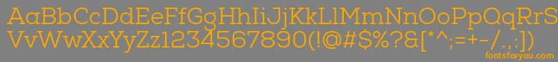 NexaSlabBook Font – Orange Fonts on Gray Background