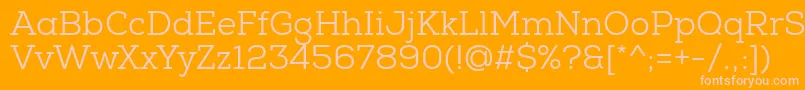 NexaSlabBook Font – Pink Fonts on Orange Background