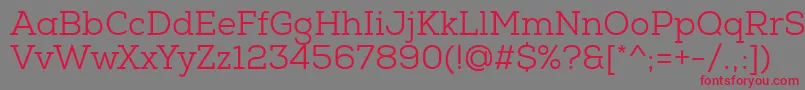 NexaSlabBook Font – Red Fonts on Gray Background