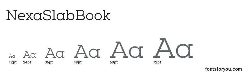 Размеры шрифта NexaSlabBook