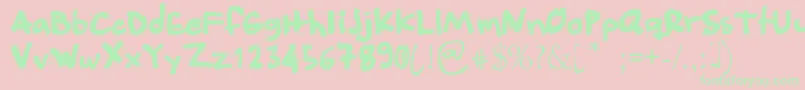 Angeleobardo Font – Green Fonts on Pink Background