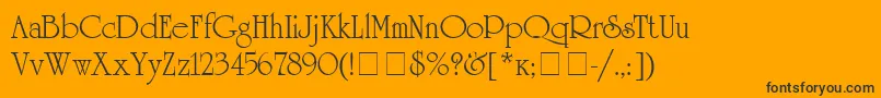 Unicyrillic Font – Black Fonts on Orange Background