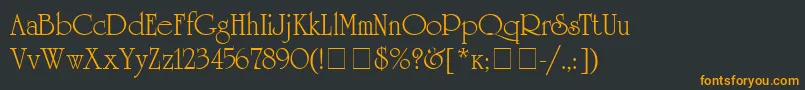 Unicyrillic Font – Orange Fonts on Black Background