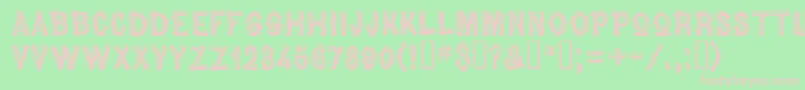 Pinewood Font – Pink Fonts on Green Background