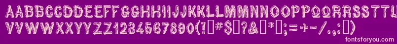 Pinewood Font – Pink Fonts on Purple Background