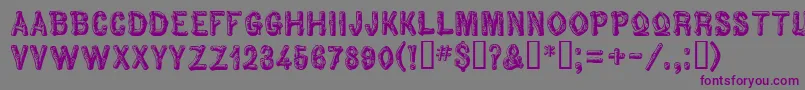 Pinewood Font – Purple Fonts on Gray Background