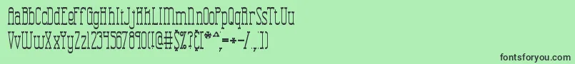 フォントCombustt – 緑の背景に黒い文字