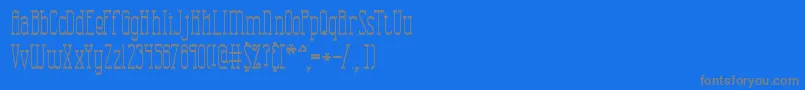 フォントCombustt – 青い背景に灰色の文字