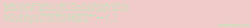 Combustt Font – Green Fonts on Pink Background