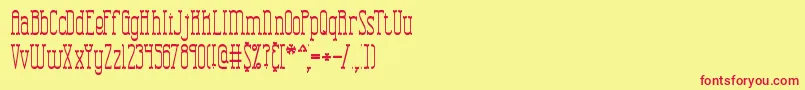 Combustt Font – Red Fonts on Yellow Background