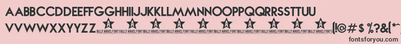 フォントNovabold – ピンクの背景に黒い文字