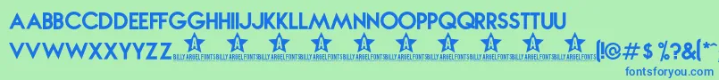 Novabold Font – Blue Fonts on Green Background