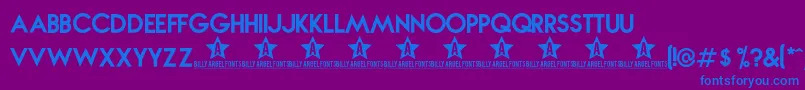 Novabold Font – Blue Fonts on Purple Background