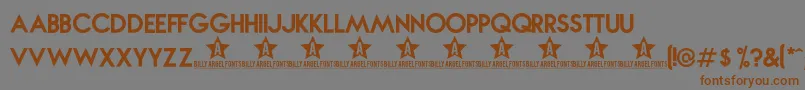 Fonte Novabold – fontes marrons em um fundo cinza