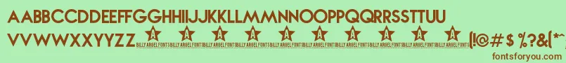 Novabold Font – Brown Fonts on Green Background