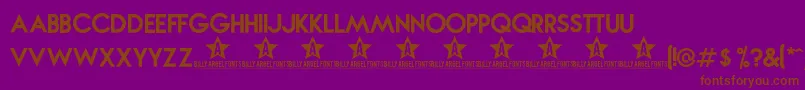 Novabold Font – Brown Fonts on Purple Background