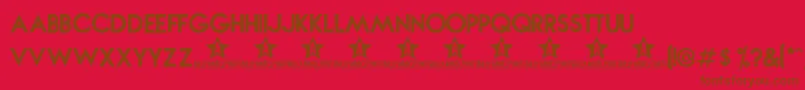 フォントNovabold – 赤い背景に茶色の文字