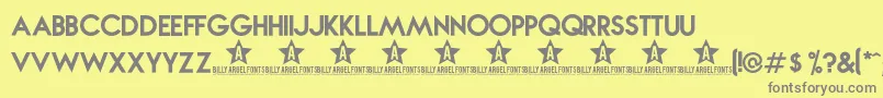 フォントNovabold – 黄色の背景に灰色の文字