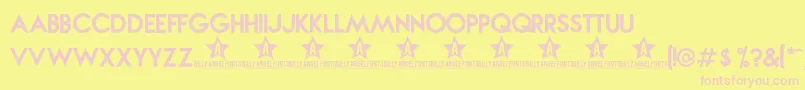 Novabold Font – Pink Fonts on Yellow Background