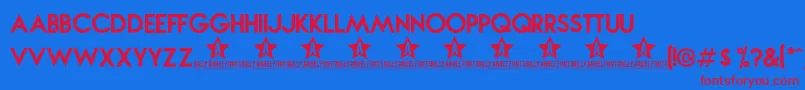 Novabold Font – Red Fonts on Blue Background