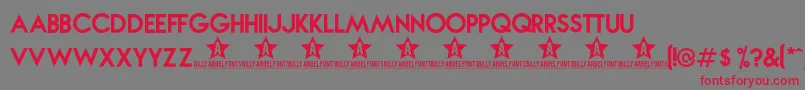 Novabold Font – Red Fonts on Gray Background
