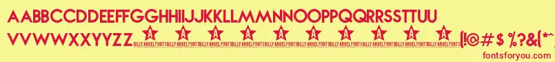 Novabold Font – Red Fonts on Yellow Background